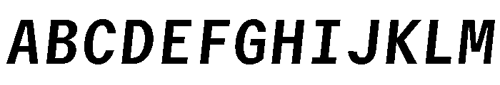 GTMechanikMono BoldOblique 2 Font UPPERCASE