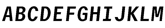 GTMechanikMono BoldOblique Font UPPERCASE
