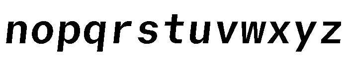 GTMechanikMono BoldOblique Font LOWERCASE