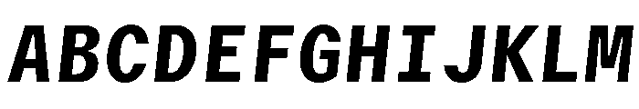 GTMechanikMono HeavyOblique Font UPPERCASE