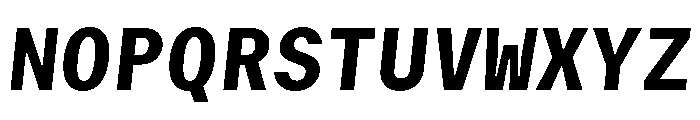 GTMechanikMono HeavyOblique Font UPPERCASE