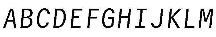 GTMechanikMono LightOblique 2 Font UPPERCASE