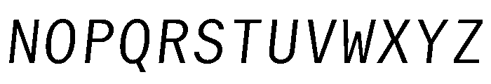 GTMechanikMono LightOblique Font UPPERCASE
