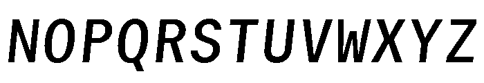 GTMechanikMono MediumOblique 2 Font UPPERCASE