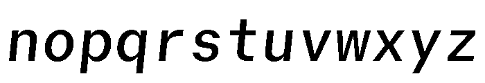 GTMechanikMono MediumOblique 2 Font LOWERCASE