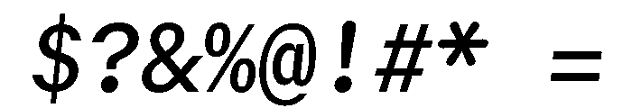 GTMechanikMono MediumOblique Font OTHER CHARS
