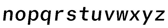 GTMechanikMono MediumOblique Font LOWERCASE