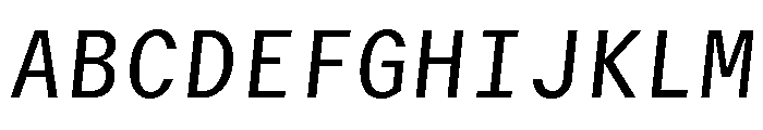 GTMechanikMono RegularOblique 2 Font UPPERCASE