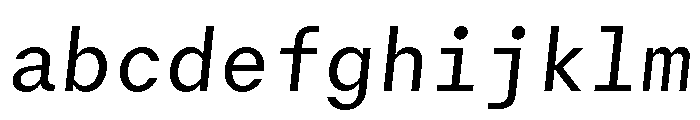 GTMechanikMono RegularOblique FONT