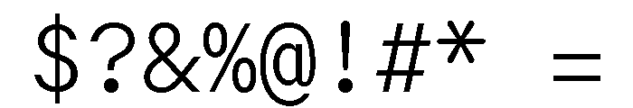 GTMechanikMono Thin Font OTHER CHARS