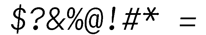 GTMechanikMono ThinOblique 2 Font OTHER CHARS
