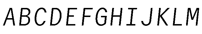 GTMechanikMono ThinOblique 2 Font UPPERCASE
