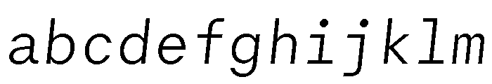 GTMechanikMono ThinOblique 2 FONT