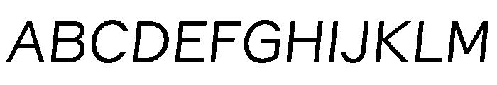 GTMechanikPoly LightOblique Font UPPERCASE
