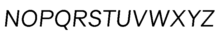 GTMechanikPoly LightOblique Font UPPERCASE