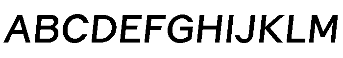 GTMechanikPoly MediumOblique Font UPPERCASE