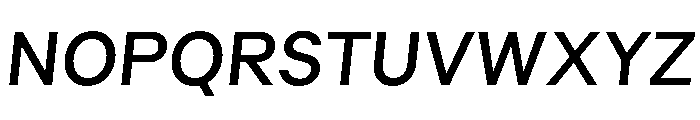 GTMechanikPoly MediumOblique Font UPPERCASE