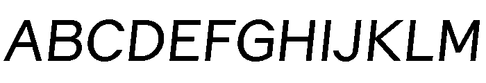 GTMechanikPoly RegularOblique 2 Font UPPERCASE