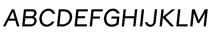 GTMechanikPoly RegularOblique Font UPPERCASE