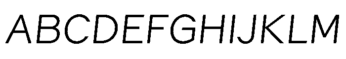 GTMechanikPoly ThinOblique Font UPPERCASE