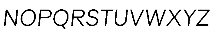 GTMechanikPoly ThinOblique Font UPPERCASE