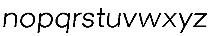 GTMechanikPoly ThinOblique Font LOWERCASE