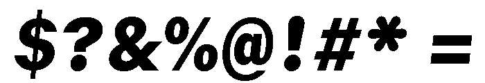 GTMechanikSemi BlackOblique 2 Font OTHER CHARS