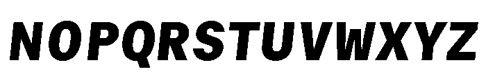 GTMechanikSemi BlackOblique Font UPPERCASE