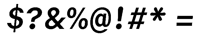 GTMechanikSemi BoldOblique Font OTHER CHARS