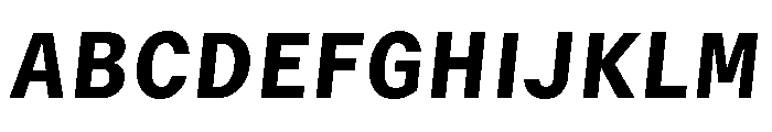 GTMechanikSemi HeavyOblique Font UPPERCASE