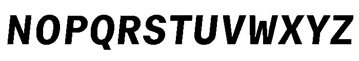 GTMechanikSemi HeavyOblique Font UPPERCASE