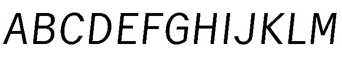 GTMechanikSemi LightOblique 2 Font UPPERCASE