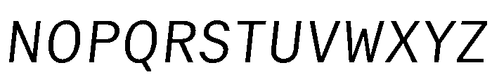 GTMechanikSemi LightOblique 2 Font UPPERCASE