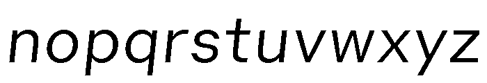 GTMechanikSemi LightOblique 2 Font LOWERCASE