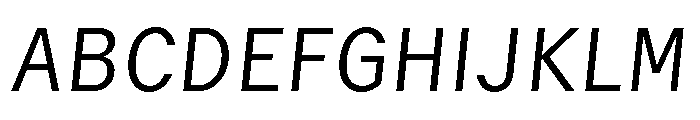 GTMechanikSemi LightOblique Font UPPERCASE