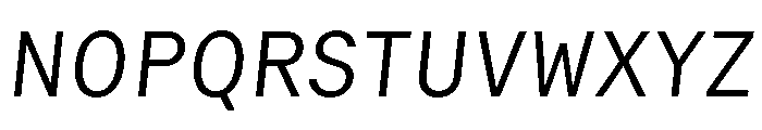 GTMechanikSemi LightOblique Font UPPERCASE