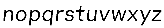 GTMechanikSemi LightOblique Font LOWERCASE