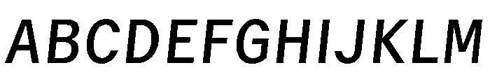 GTMechanikSemi MediumOblique Font UPPERCASE