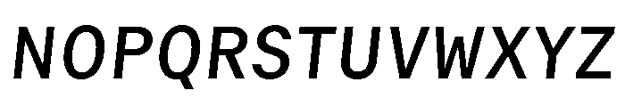 GTMechanikSemi MediumOblique Font UPPERCASE