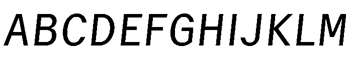 GTMechanikSemi RegularOblique 2 Font UPPERCASE