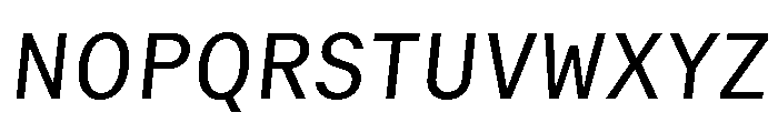 GTMechanikSemi RegularOblique 2 Font UPPERCASE