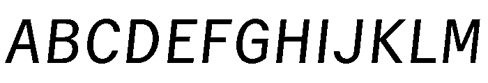 GTMechanikSemi RegularOblique Font UPPERCASE