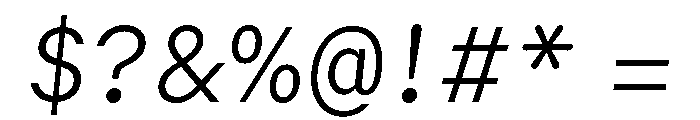 GTMechanikSemi ThinOblique Font OTHER CHARS