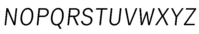 GTMechanikSemi ThinOblique Font UPPERCASE