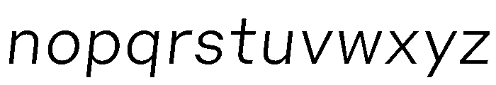 GTMechanikSemi ThinOblique Font LOWERCASE