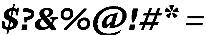 GTPantheonMicro BlackItalic Font OTHER CHARS