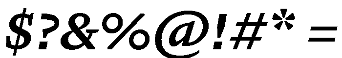 GTPantheonMicro BoldItalic Font OTHER CHARS