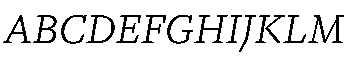 GTPantheonMicro LightItalic 2 Font UPPERCASE