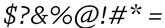 GTPantheonMicro LightItalic Font OTHER CHARS
