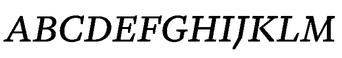 GTPantheonMicro MediumItalic 2 Font UPPERCASE